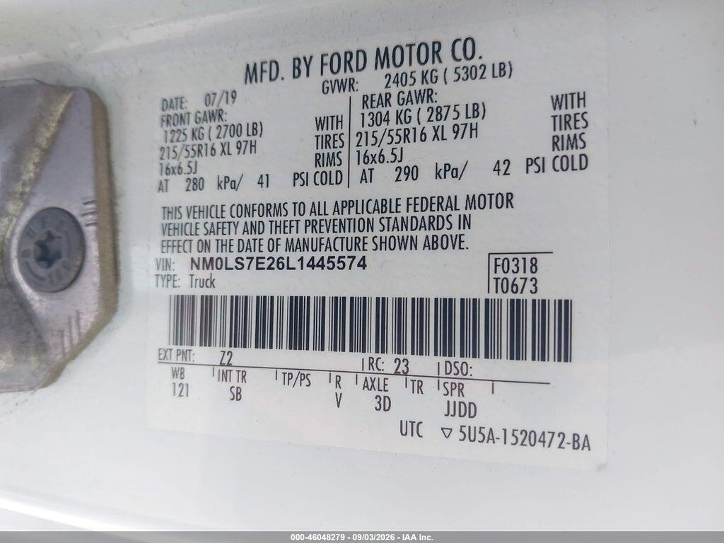 NM0LS7E26L1445574 2020 FORD TRANSIT CONNECT photo no. 9