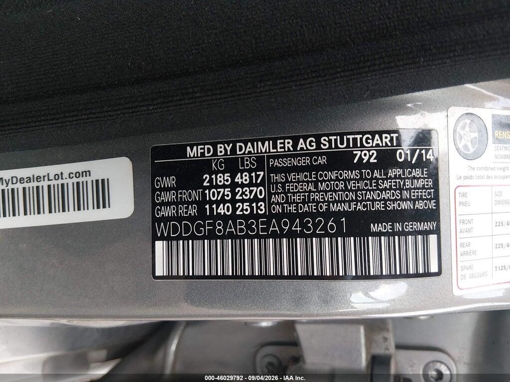 WDDGF8AB3EA943261 2014 MERCEDES-BENZ C 300 photo no. 9