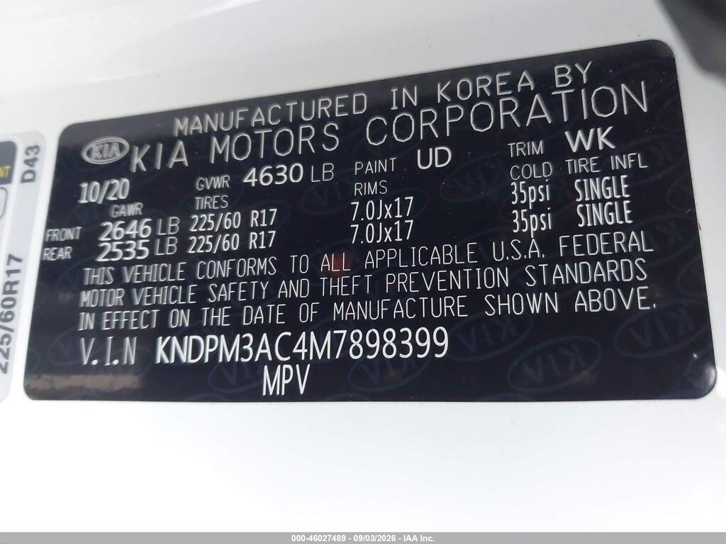 KNDPM3AC4M7898399 2021 KIA SPORTAGE photo no. 9