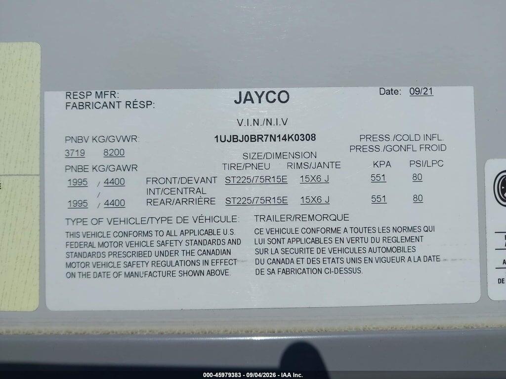1UJBJ0BR7N14K0308 2022 JAYCO OTHER photo no. 9