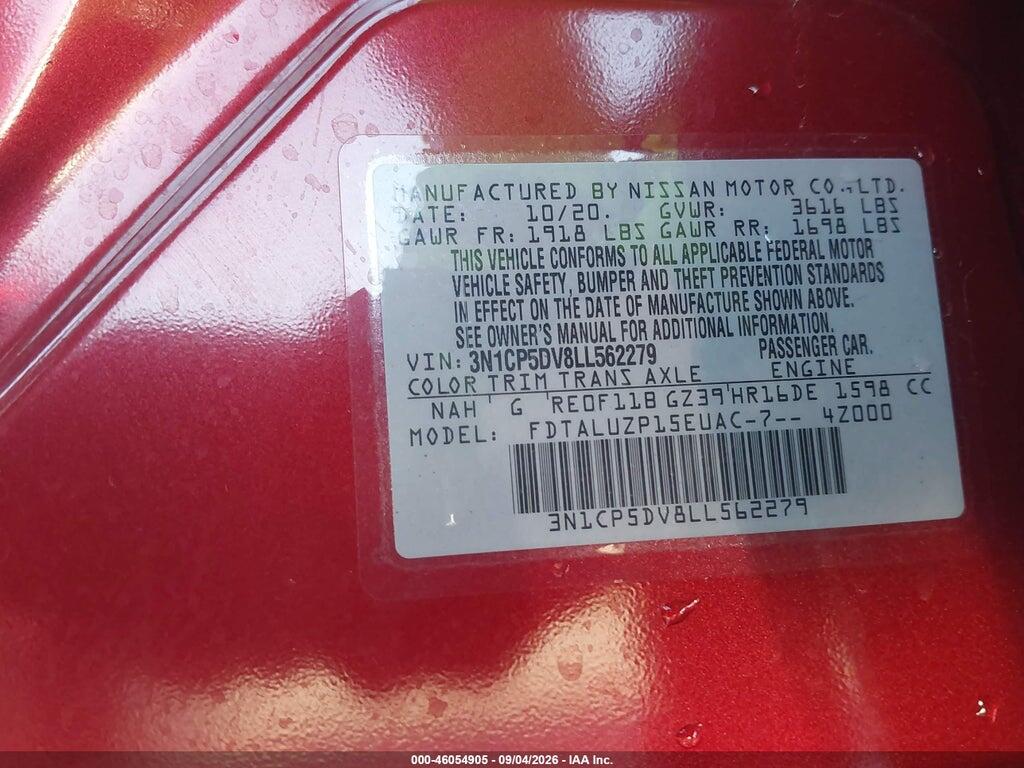 3N1CP5DV8LL562279 2020 NISSAN KICKS photo no. 9
