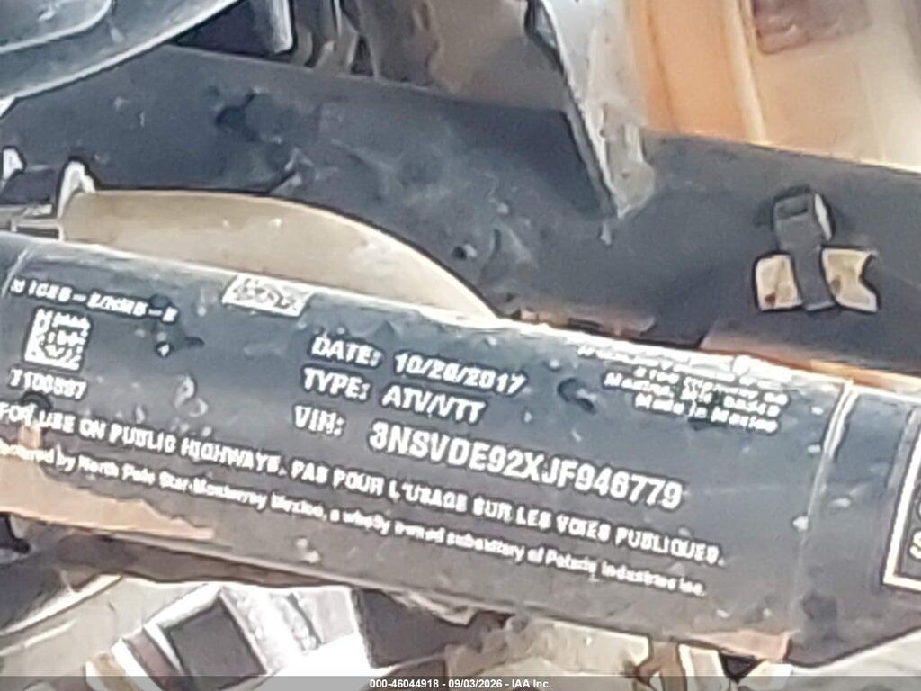 3NSVDE92XJF946779 2018 POLARIS RZR photo no. 10