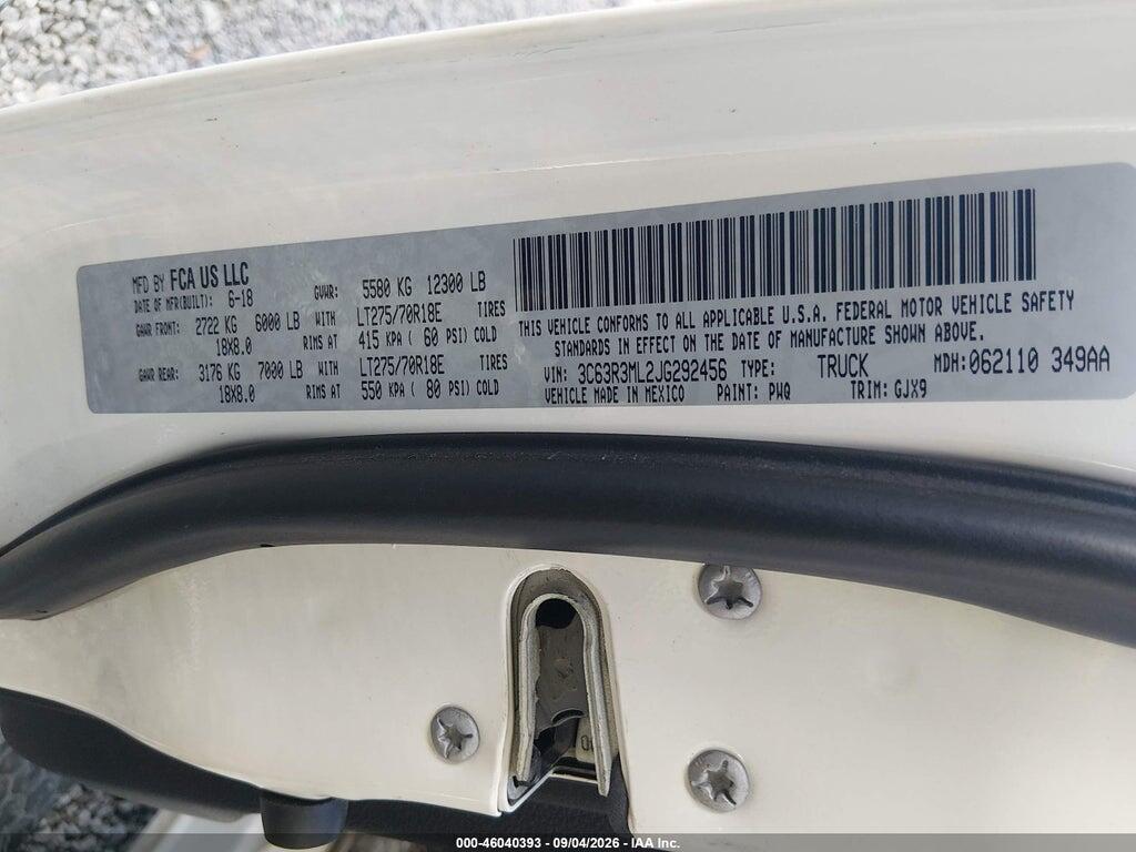 3C63R3ML2JG292456 2018 RAM 3500 photo no. 8