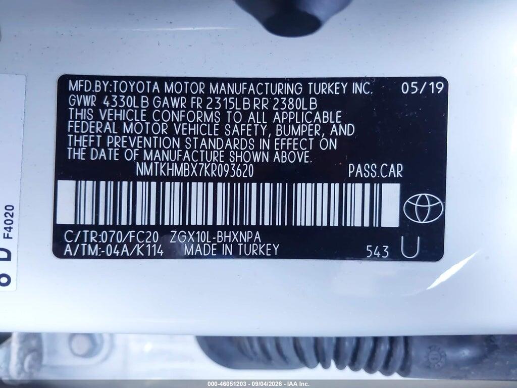 NMTKHMBX7KR093620 2019 TOYOTA C-HR photo no. 9