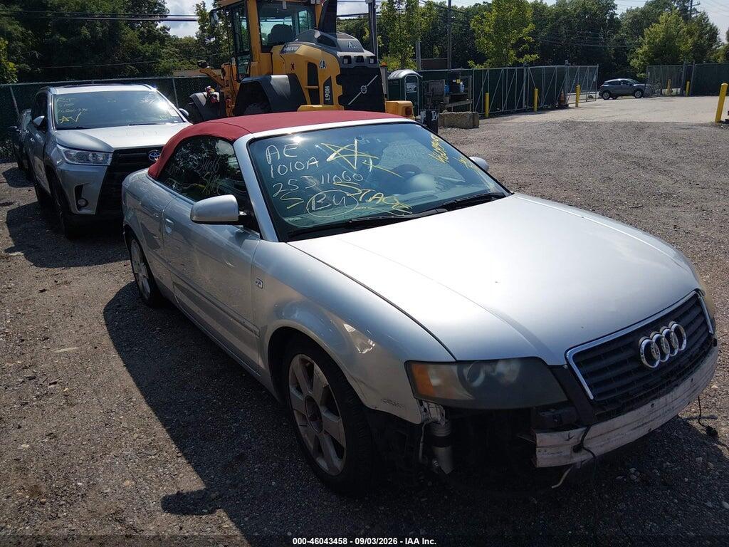 2006 AUDI A4 WAUAC48H36K009296