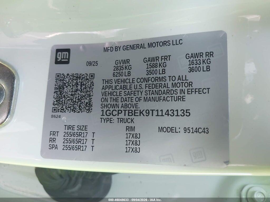 1GCPTBEK9T1143135 2026 CHEVROLET COLORADO photo no. 9