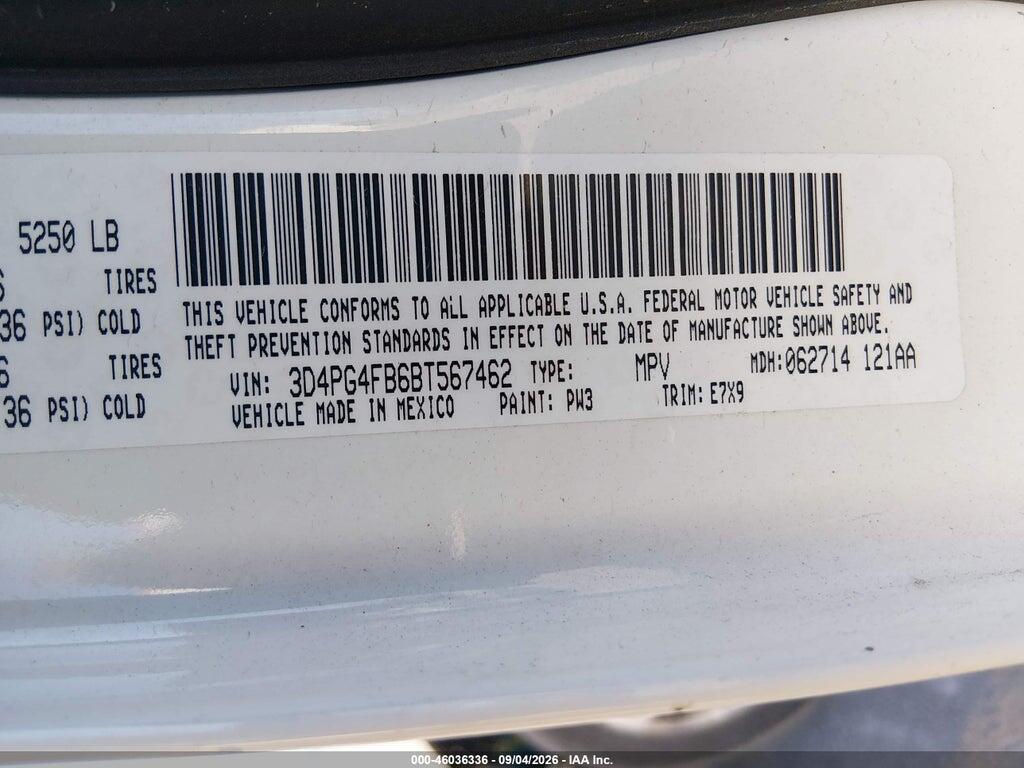 3D4PG4FB6BT567462 2011 DODGE JOURNEY photo no. 9