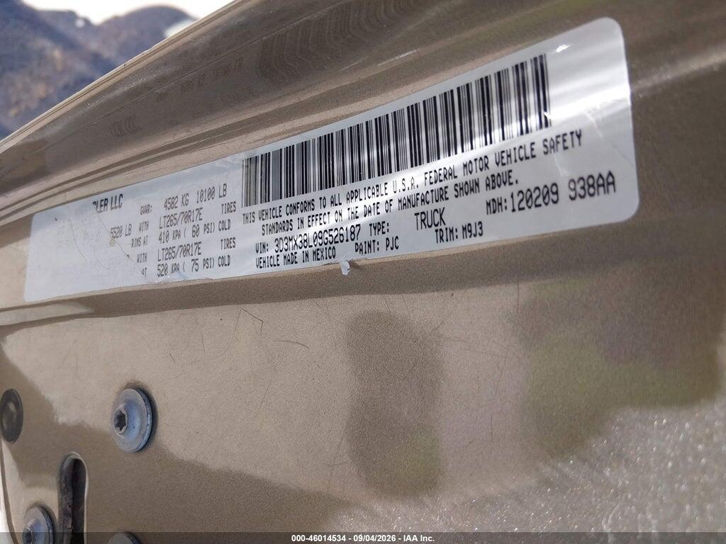 3D3MX38L09G526187 2009 DODGE RAM 3500 photo no. 8