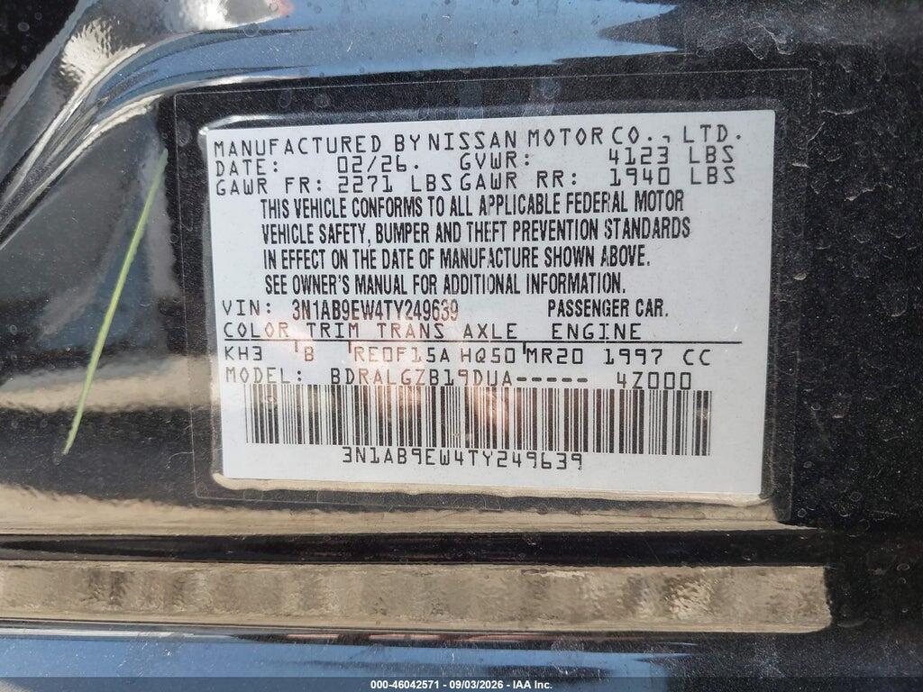 3N1AB9EW4TY249639 2026 NISSAN SENTRA photo no. 9
