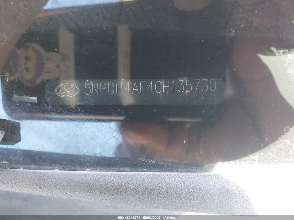 5NPDH4AE4CH135730 2012 HYUNDAI ELANTRA photo no. 9