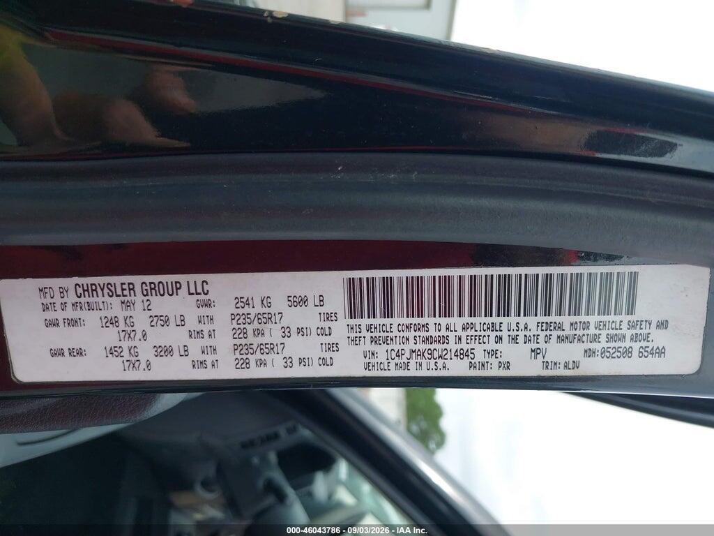 1C4PJMAK9CW214845 2012 JEEP LIBERTY photo no. 9
