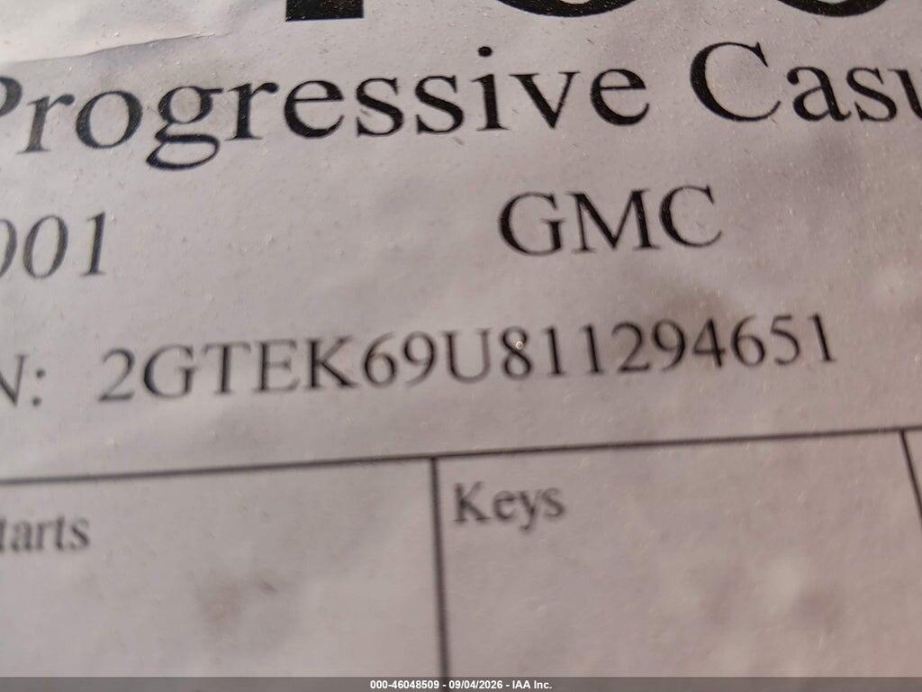 2GTEK69U811294651 2001 GMC SIERRA 1500 photo no. 9