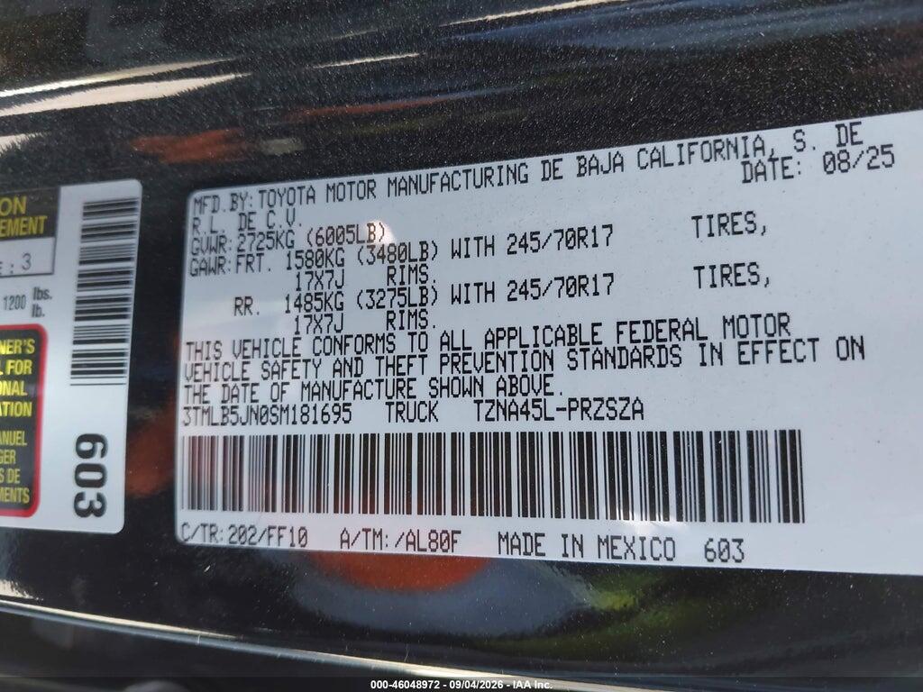 3TMLB5JN0SM181695 2025 TOYOTA TACOMA photo no. 9