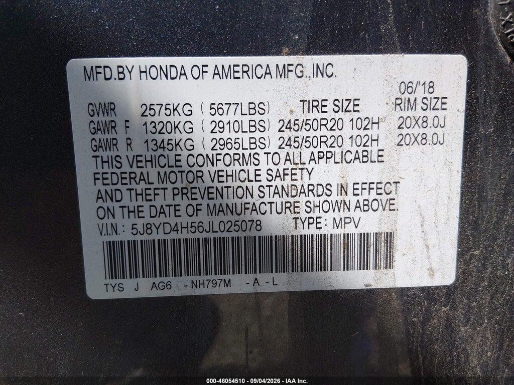 5J8YD4H56JL025078 2018 ACURA MDX photo no. 9