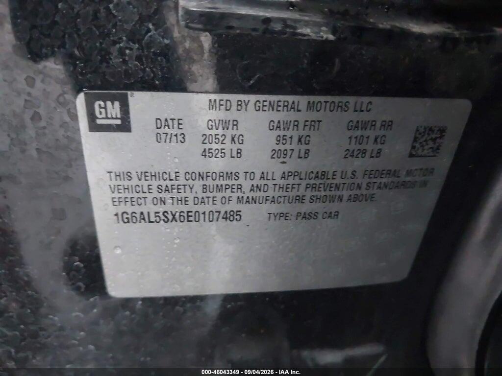 1G6AL5SX6E0107485 2014 CADILLAC ATS photo no. 9