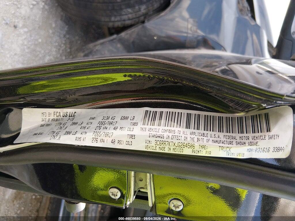 3C6RR7KTXJG264506 2018 RAM 1500 photo no. 9