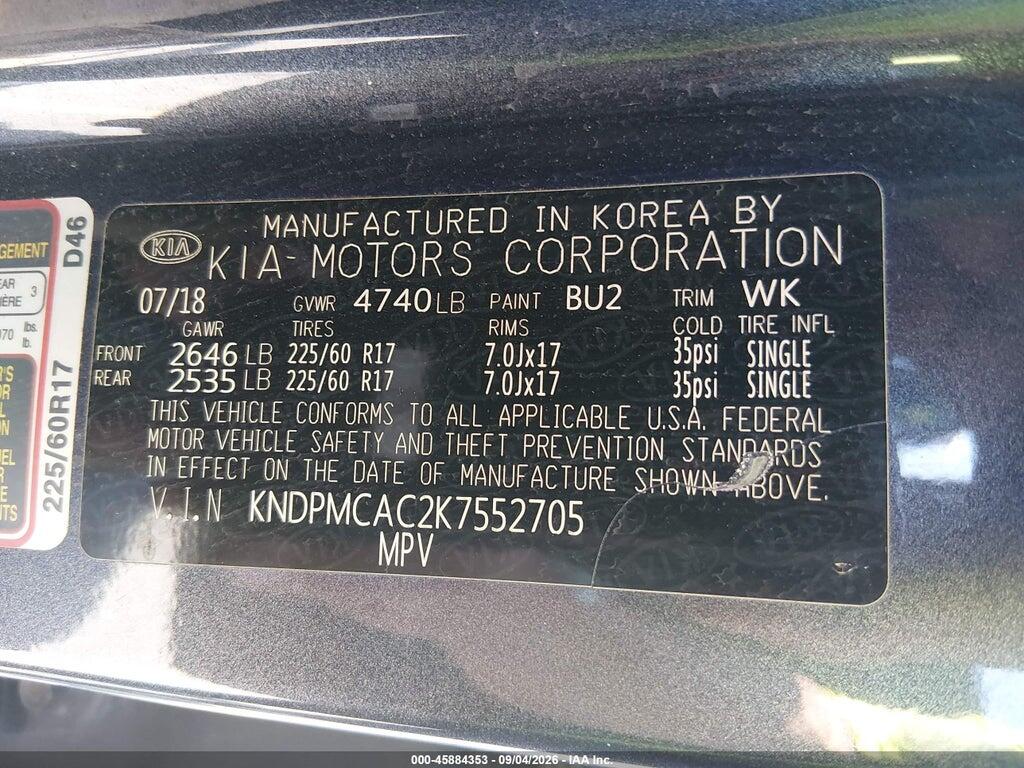 KNDPMCAC2K7552705 2019 KIA SPORTAGE photo no. 9