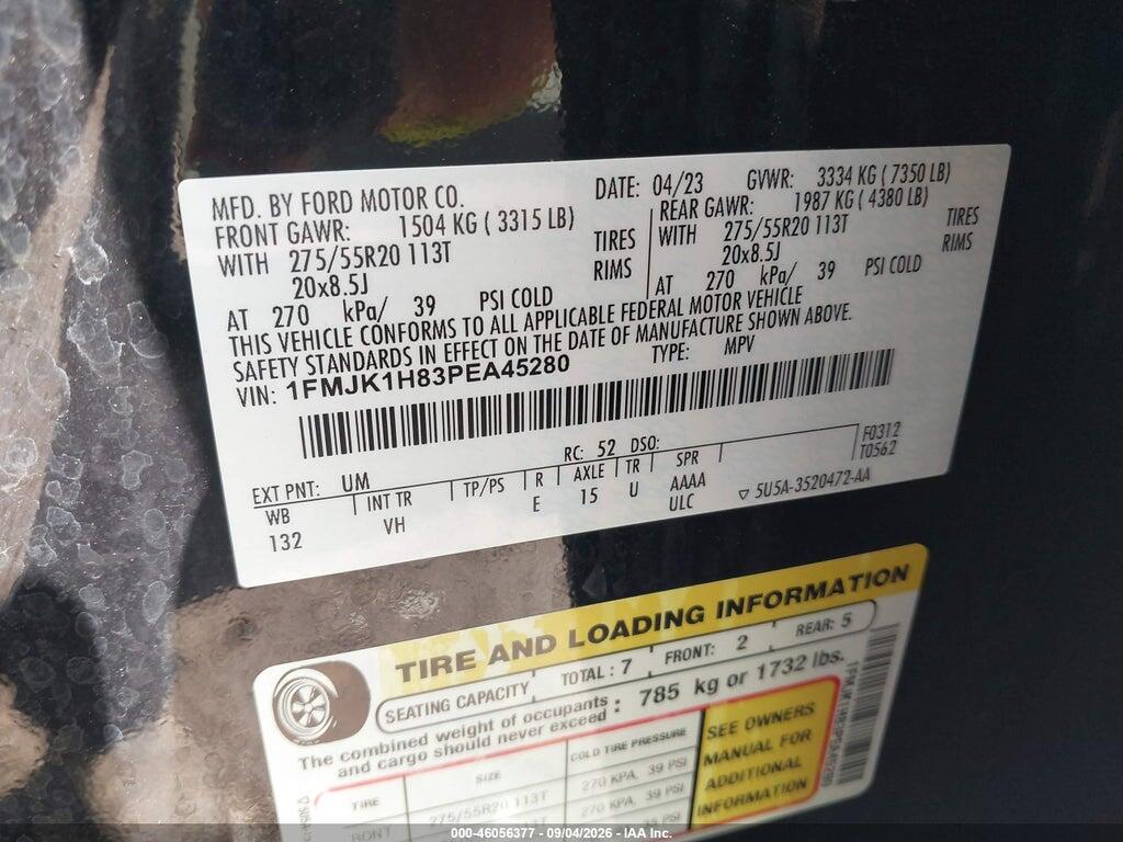1FMJK1H83PEA45280 2023 FORD EXPEDITION photo no. 9