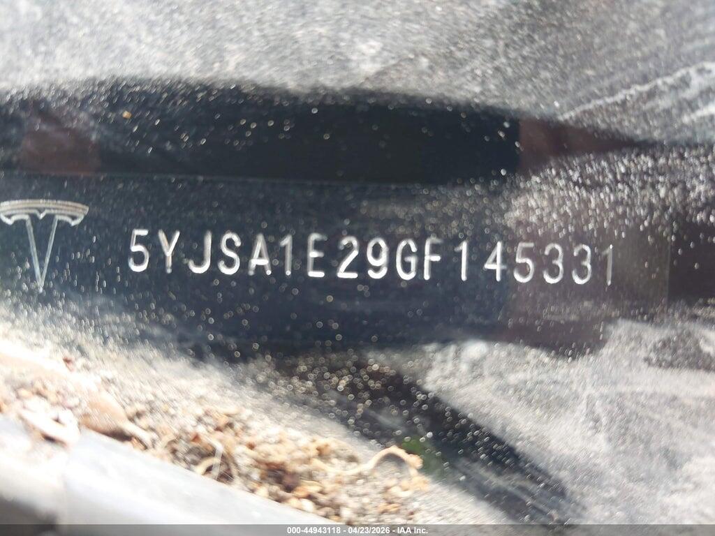 5YJSA1E29GF145331 2016 TESLA MODEL S photo no. 9