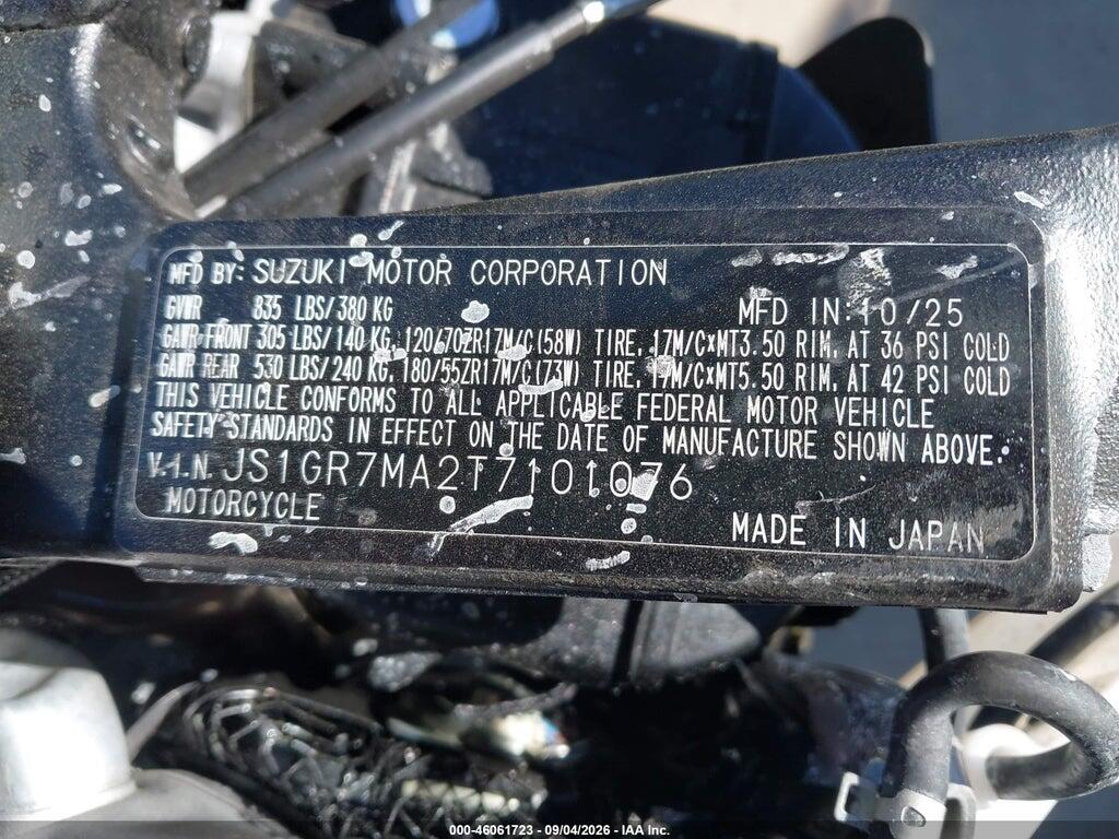 JS1GR7MA2T7101076 2026 SUZUKI GSX-R750 photo no. 10