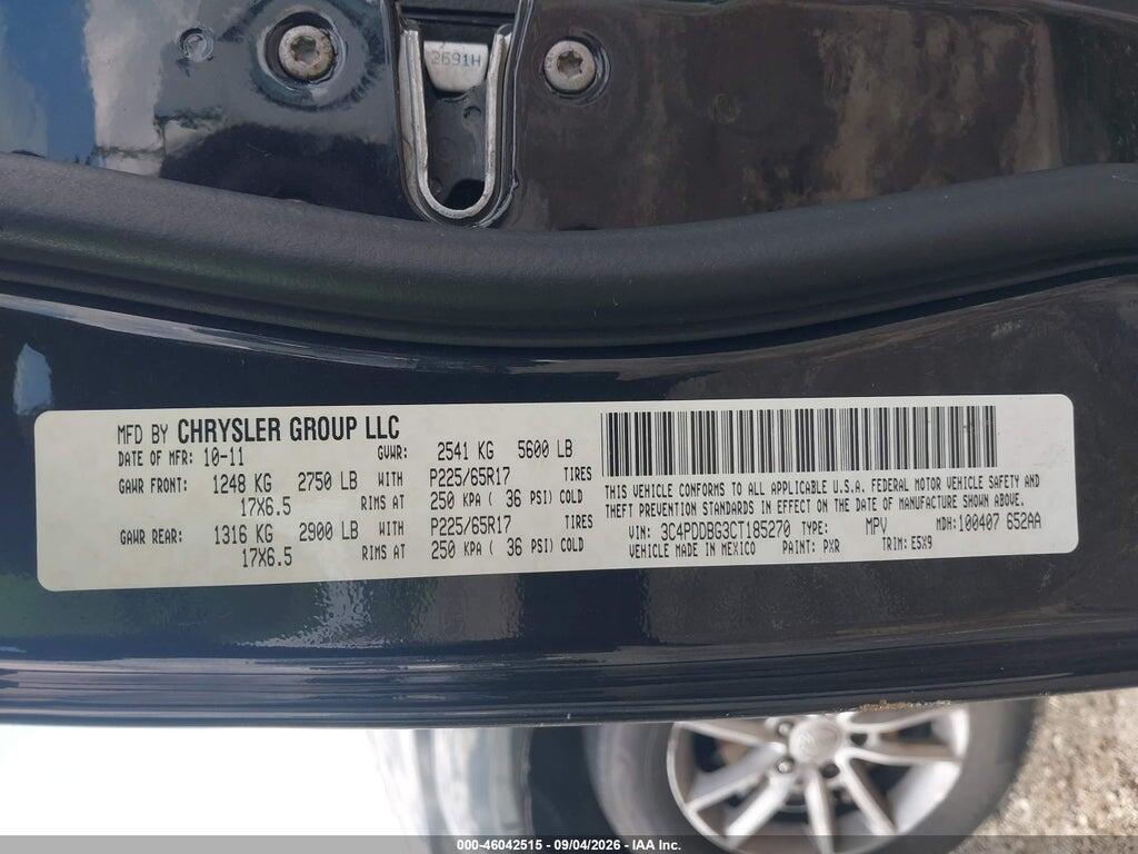 3C4PDDBG3CT185270 2012 DODGE JOURNEY photo no. 9