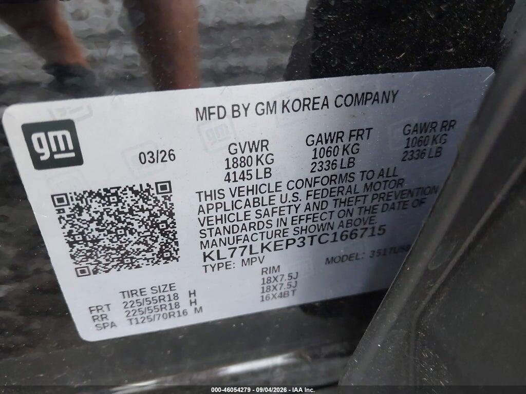 KL77LKEP3TC166715 2026 CHEVROLET TRAX photo no. 9