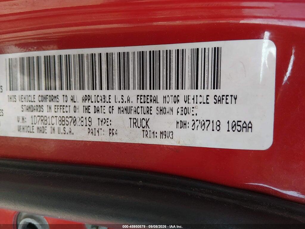 1D7RB1CT8BS702819 2011 RAM RAM 1500 photo no. 9