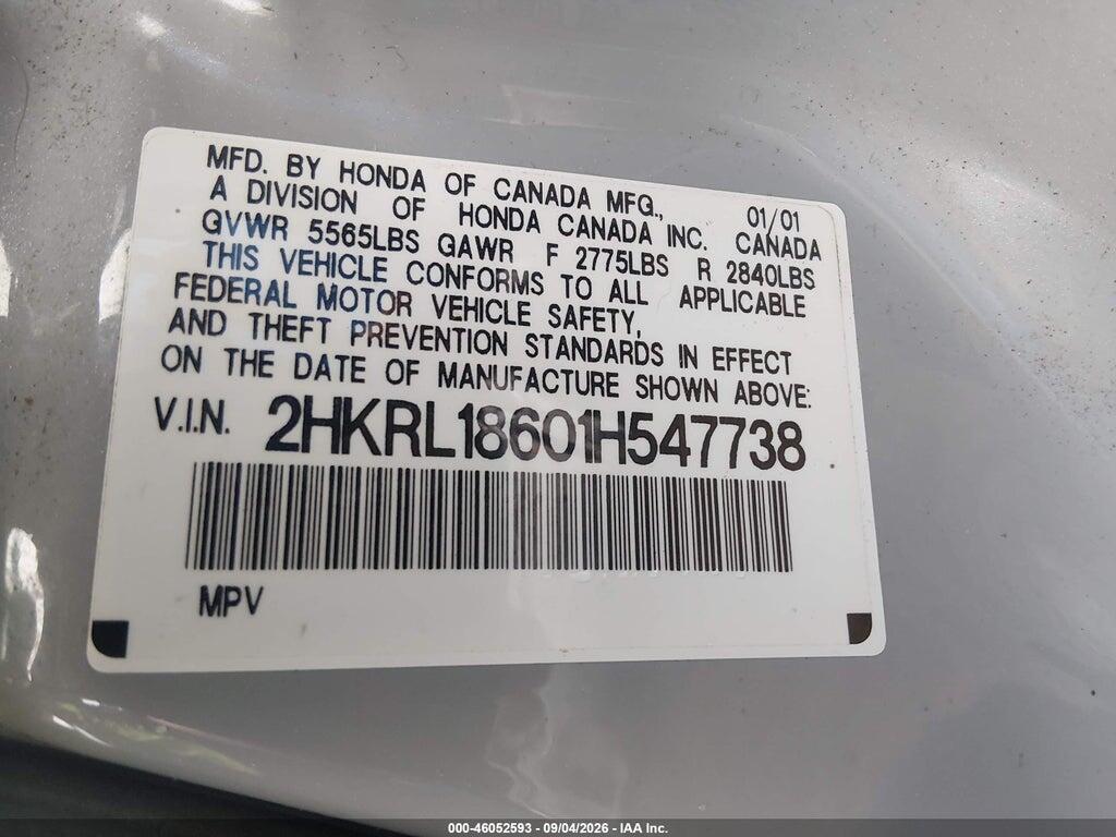 2HKRL18601H547738 2001 HONDA ODYSSEY photo no. 9