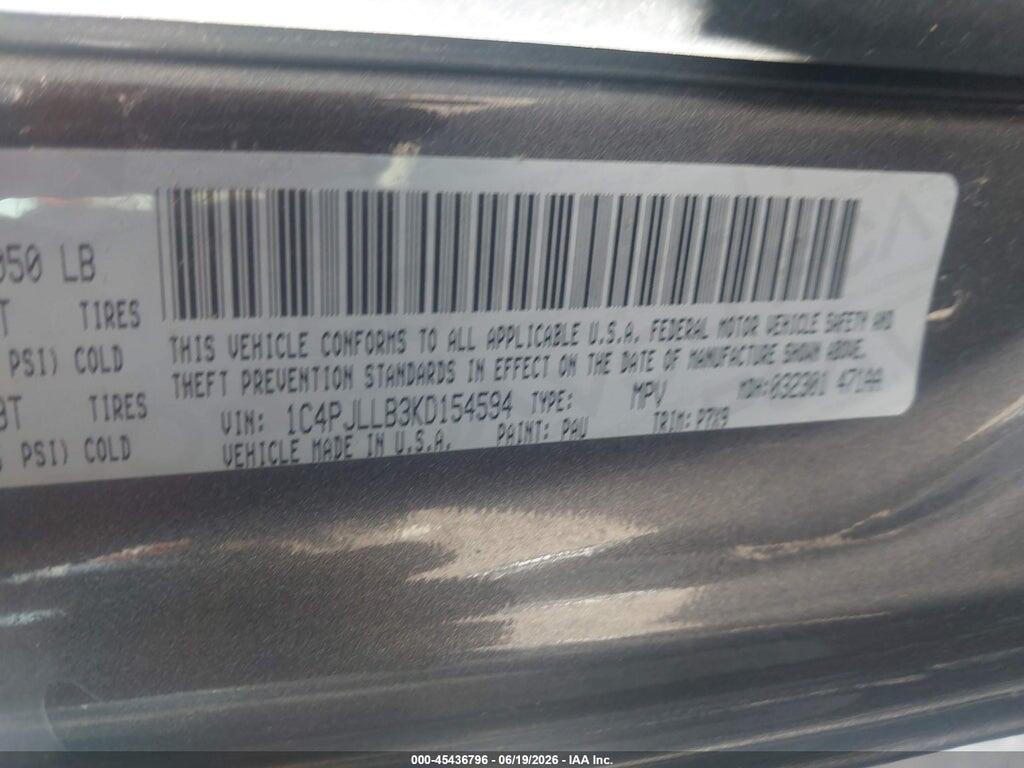 1C4PJLLB3KD154594 2019 JEEP CHEROKEE photo no. 9