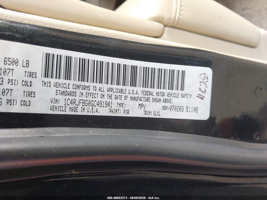 1C4RJFBG0GC491941 2016 JEEP GRAND CHEROKEE photo no. 9