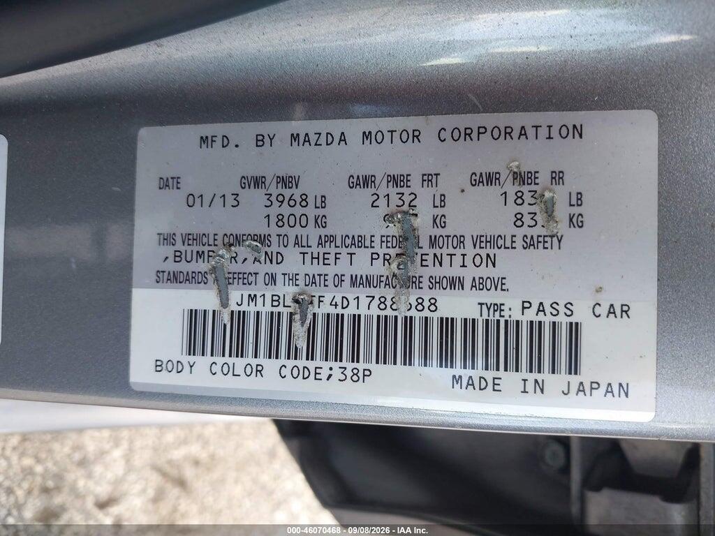 JM1BL1TF4D1788688 2013 MAZDA MAZDA3 photo no. 9