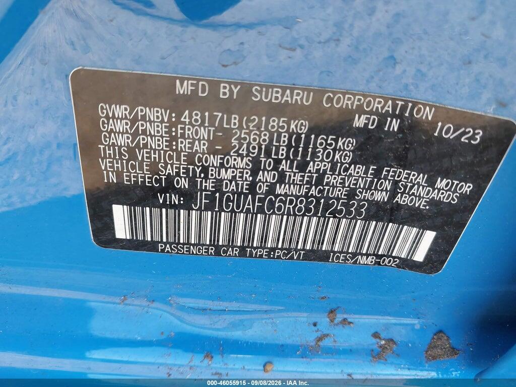 JF1GUAFC6R8312533 2024 SUBARU IMPREZA photo no. 9