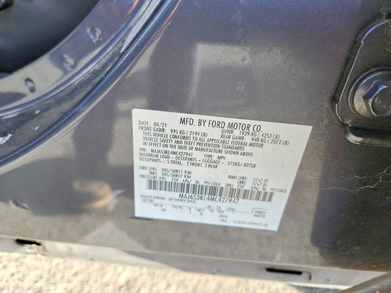 2021 FORD ECOSPORT TITANIUM — Фото 13 из 13