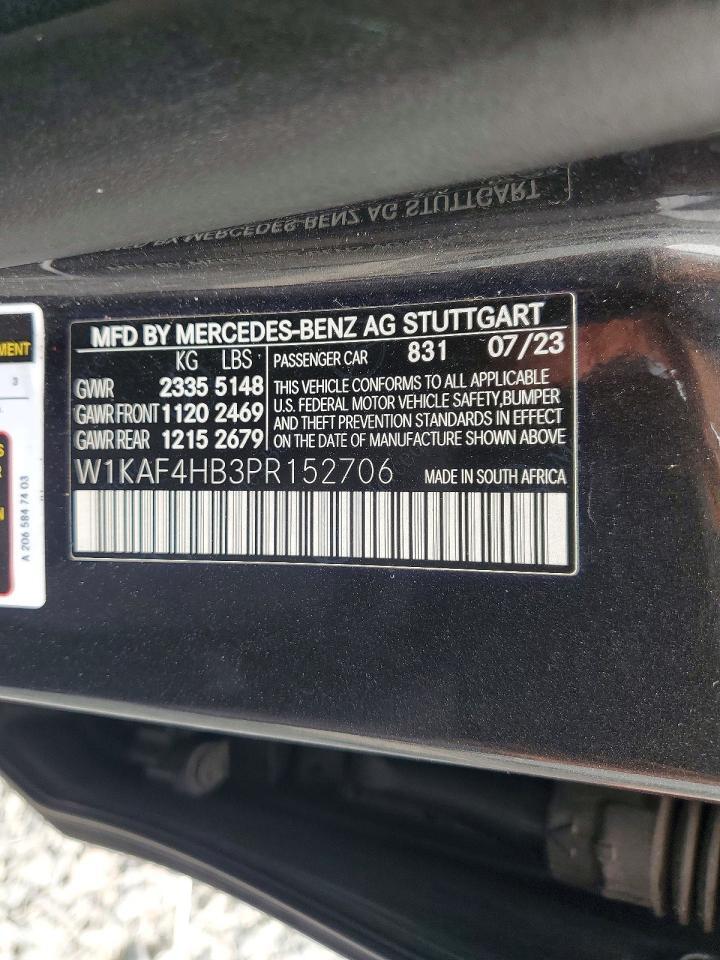 W1KAF4HB3PR152706 2023 MERCEDES-BENZ C photo no. 12