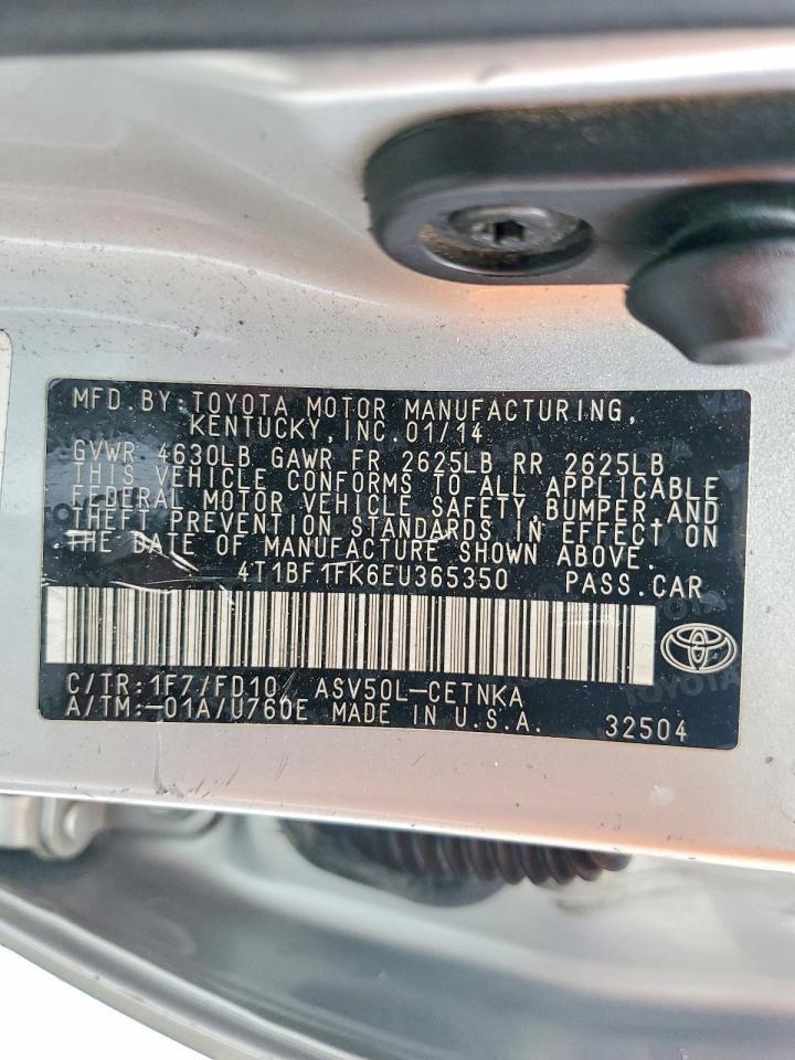 2014 TOYOTA CAMRY LE — Фото 12 из 12