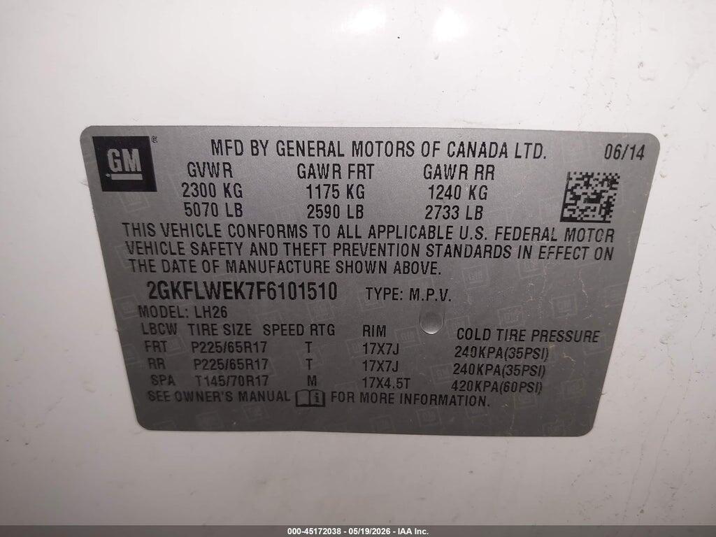 2GKFLWEK7F6101510 2015 GMC TERRAIN photo no. 9