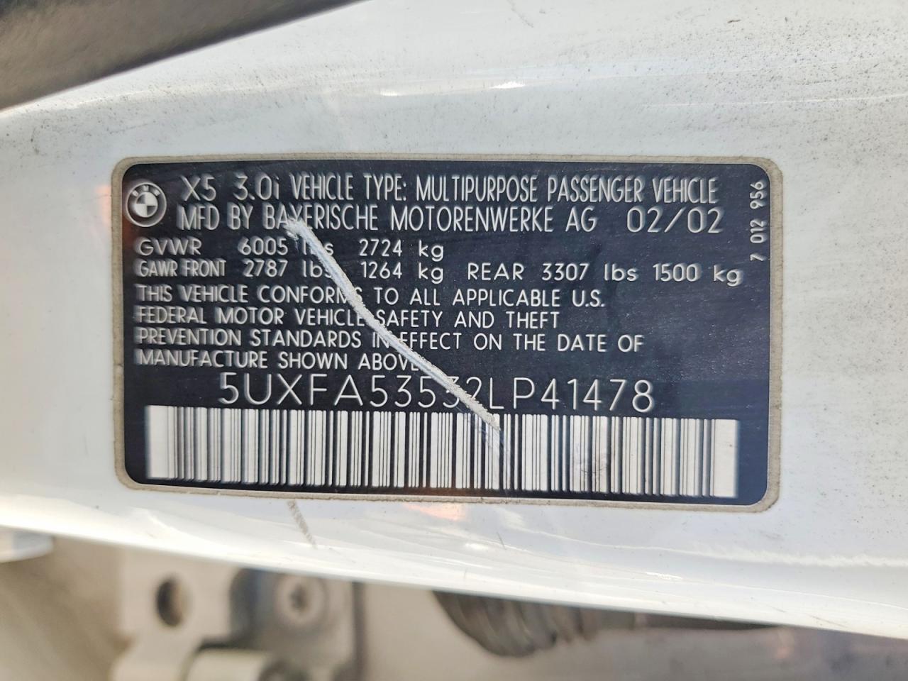 2002 BMW X5 3.0I — Фото 13 из 13