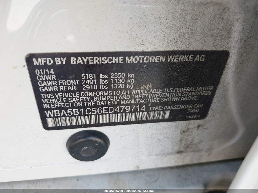 WBA5B1C56ED479714 2014 BMW 535I photo no. 9