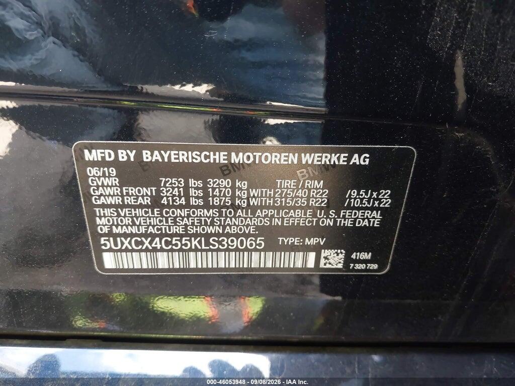 5UXCX4C55KLS39065 2019 BMW X7 photo no. 9