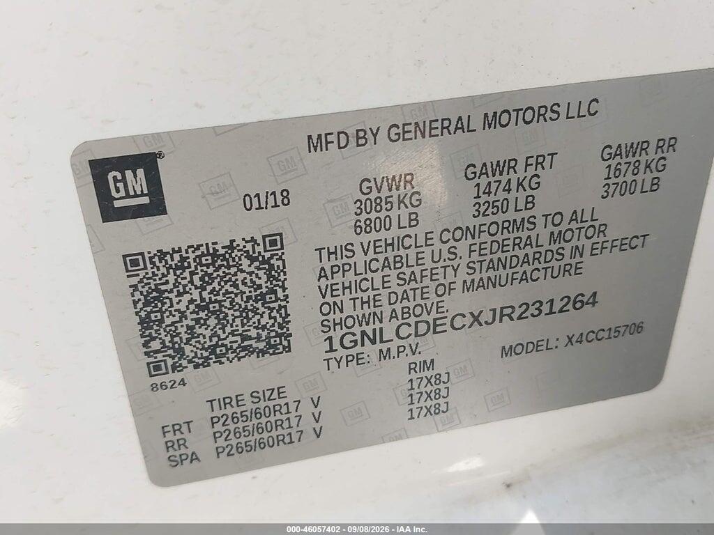 1GNLCDECXJR231264 2018 CHEVROLET TAHOE photo no. 4