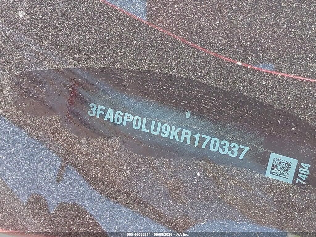 3FA6P0LU9KR170337 2019 FORD FUSION HYBRID photo no. 9