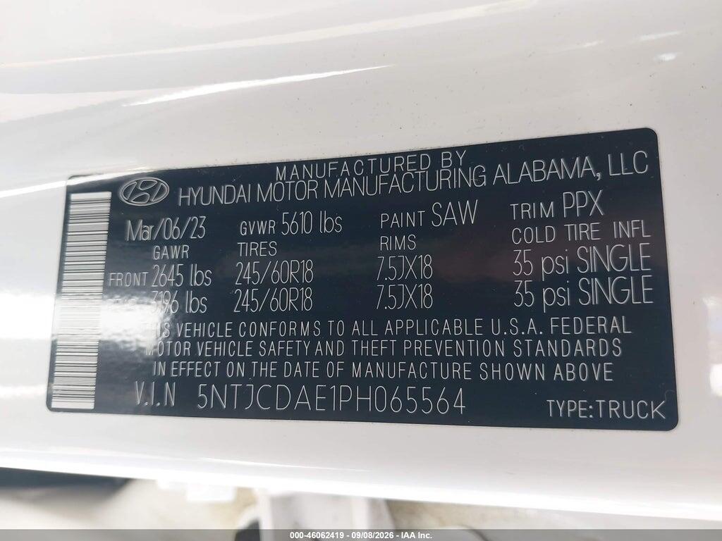 5NTJCDAE1PH065564 2023 HYUNDAI SANTA CRUZ photo no. 9