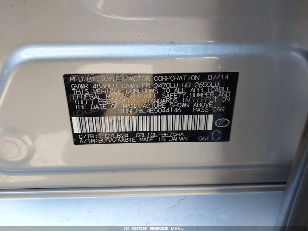 JTHBE1BL4E5044146 2014 LEXUS GS 350 photo no. 9
