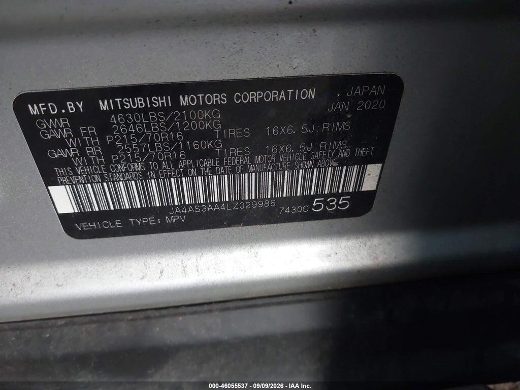 JA4AS3AA4LZ029986 2020 MITSUBISHI ECLIPSE CROSS photo no. 9