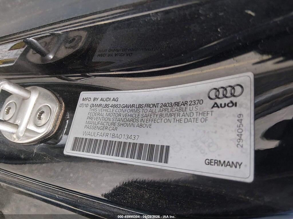 WAULFAFR1BA013437 2011 AUDI A5 photo no. 9