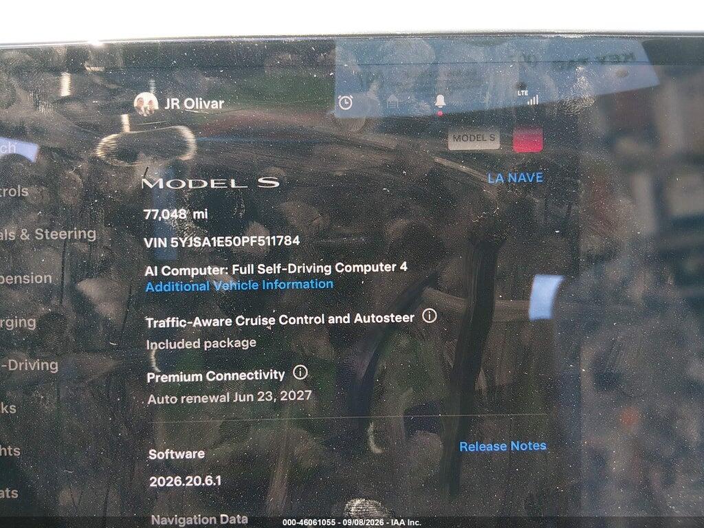 5YJSA1E50PF511784 2023 TESLA MODEL S photo no. 7
