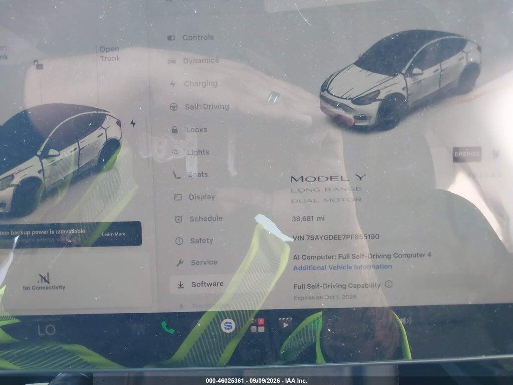 7SAYGDEE7PF855190 2023 TESLA MODEL Y photo no. 7