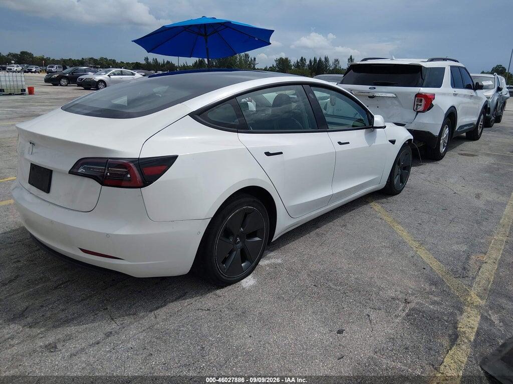 5YJ3E1EA1NF102700 2022 TESLA MODEL 3 photo no. 4
