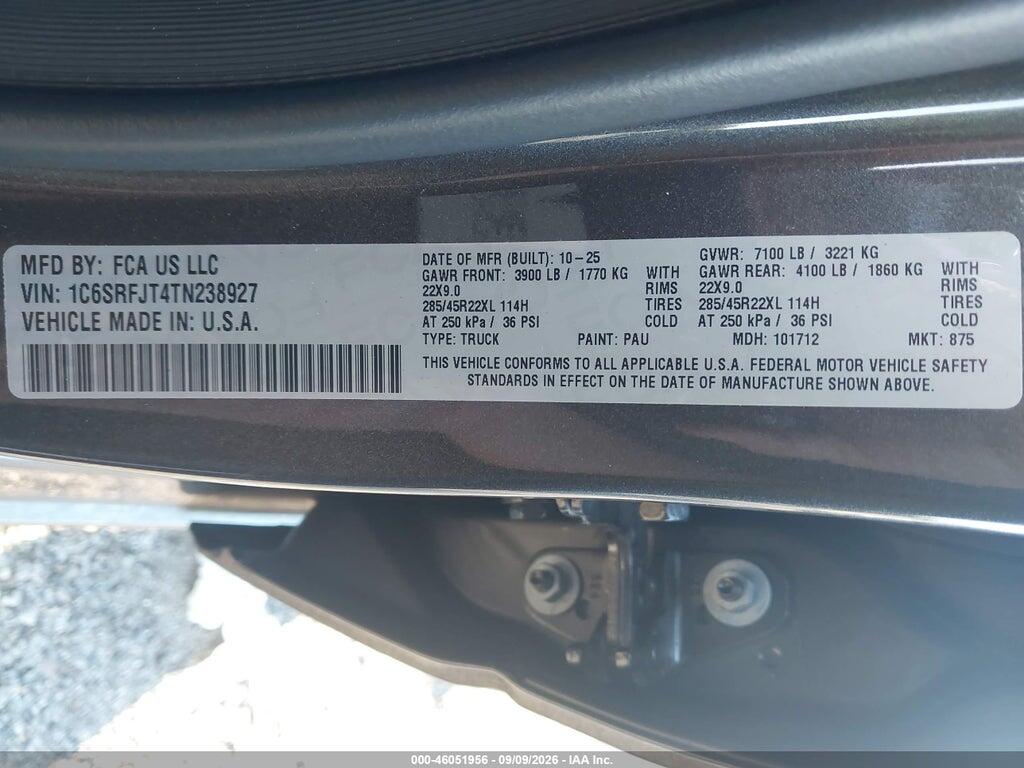 1C6SRFJT4TN238927 2026 RAM 1500 photo no. 9