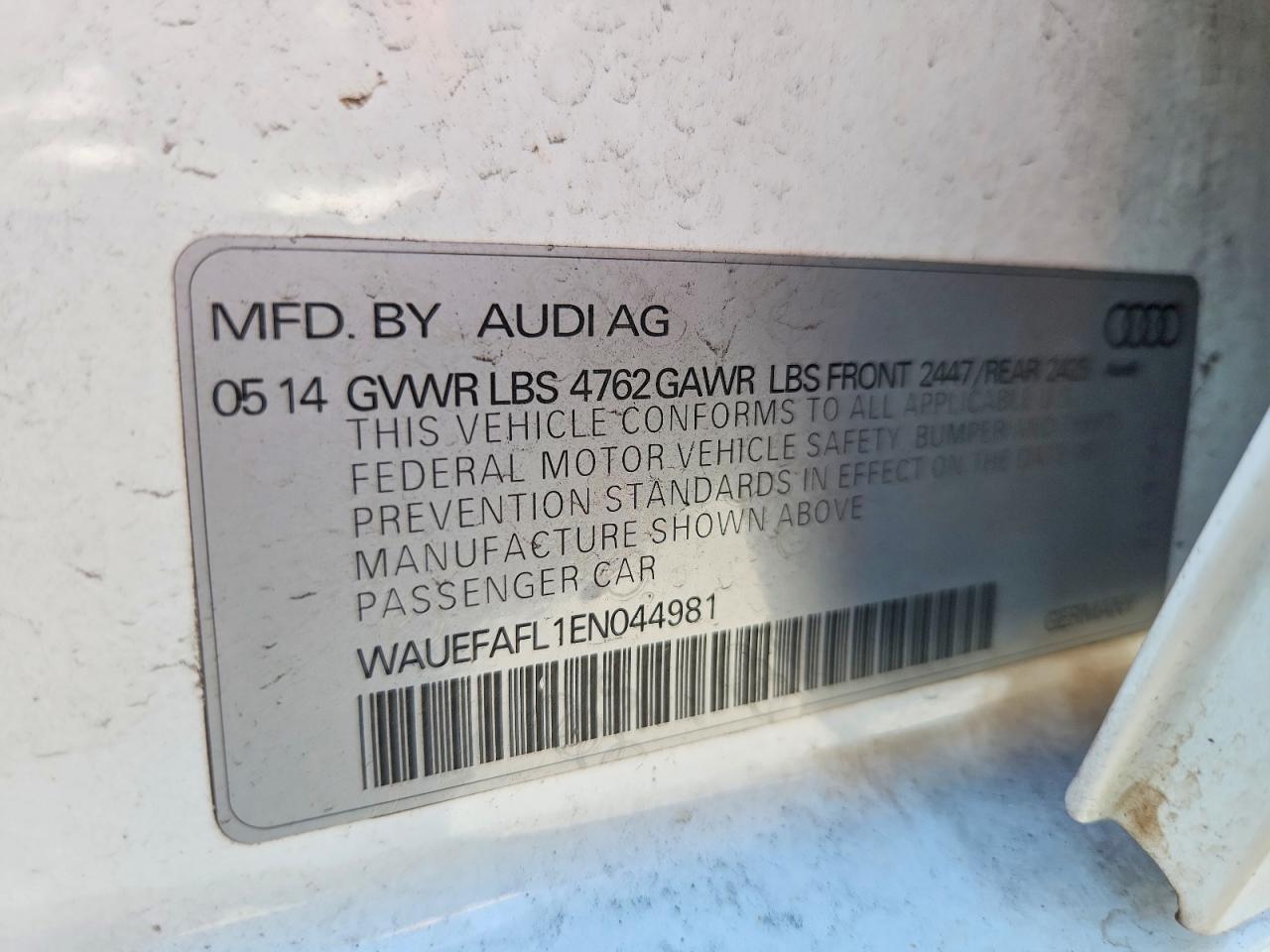 2014 AUDI A4 PREMIUM PLUS — Фото 13 из 13